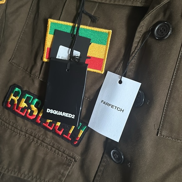 Brand New authentic Dsquared2 military patched Bob Marley jacket - Picture 9 of 17